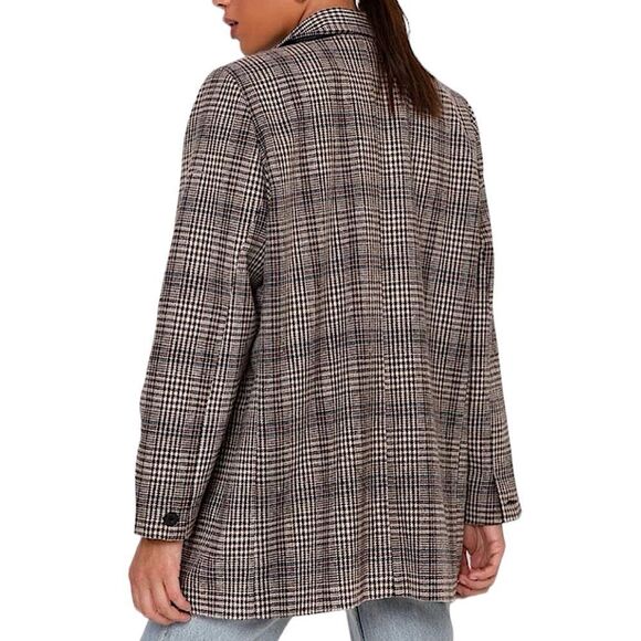 ASOS MOTEL ROCKS Saken Blazer Oversized Plaid Check Size S • BLOGGER FAVORITE - Picture 3 of 10